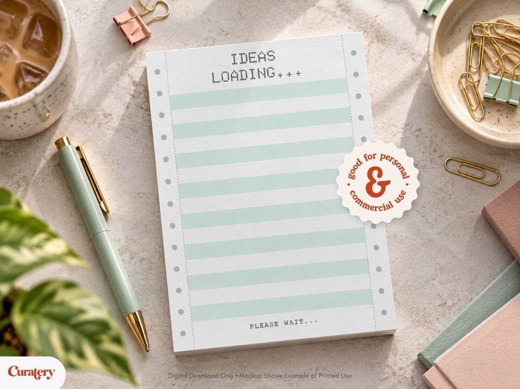 Retro Computer Ideas Notepad Design
