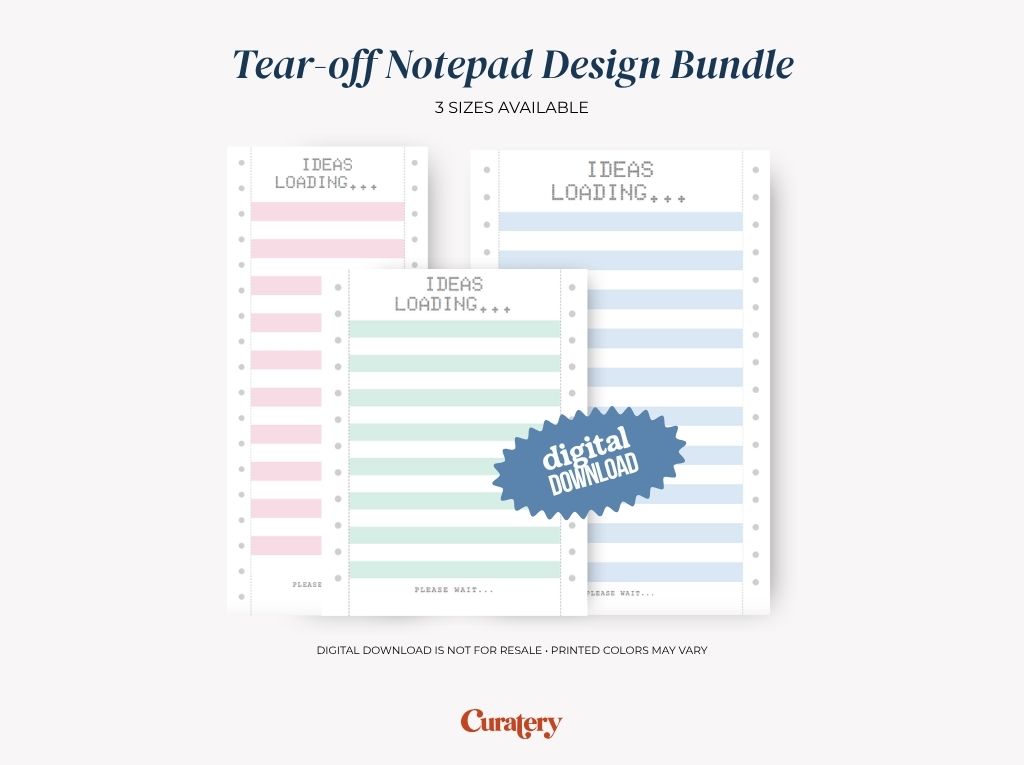 Retro Computer Ideas Notepad Design